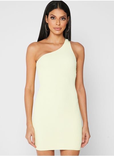 Buy Textured One Shoulder Beach Dress in Saudi Arabia