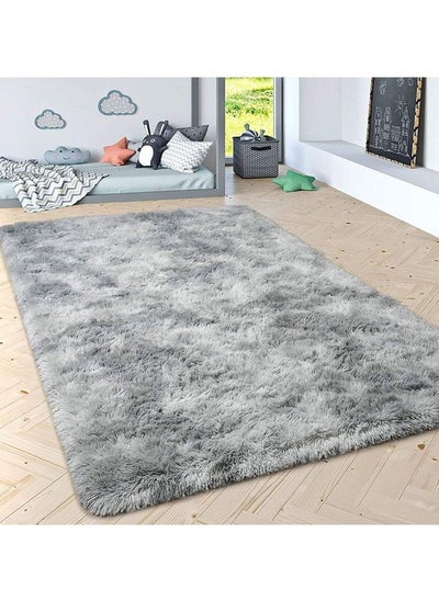 Buy Living Room Carpet Bedroom Bedside Mat Simple Modern Household Floor Rug comfortable Gradient Tie-dye Living Room Bedroom Carpet Grey in Saudi Arabia