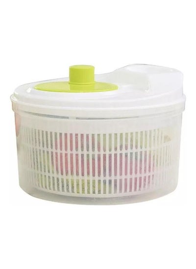 Buy Salad Spinner Green/White 22x22x13cm in UAE