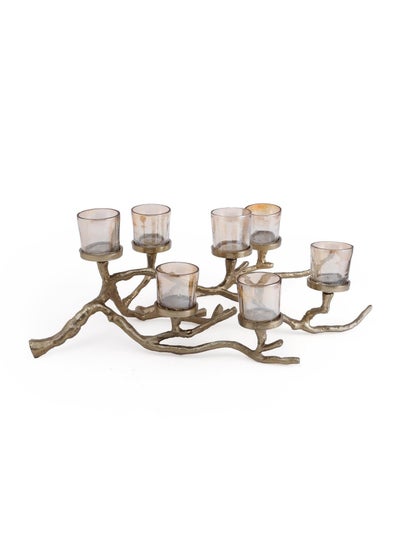 اشتري Tree Branch Candle Holder 50x28x19cm-Gold في الامارات