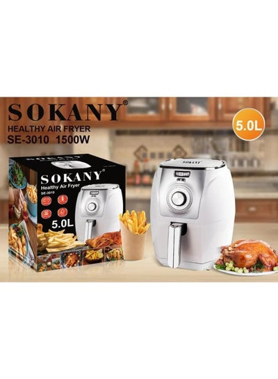 Buy Sokany Healthy Air Fryer - 5.0L - White 3010 in Egypt