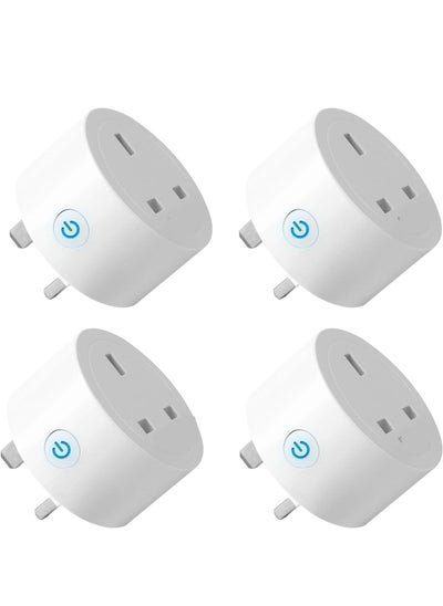 Buy WiFi Smart Plug 16A 4 Pack Energy Monitoring WLAN Smart Plug Socket Work With Alexa Echo Google Home Mini Smart Outlet Remote And Voice Control No Hub Required 4 Pack in UAE