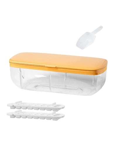 Buy Ice Cube Trays with Lid and Storage Container, Comes with Scoop and Press Plate (48 Ice Cubes), BPA Free in Egypt