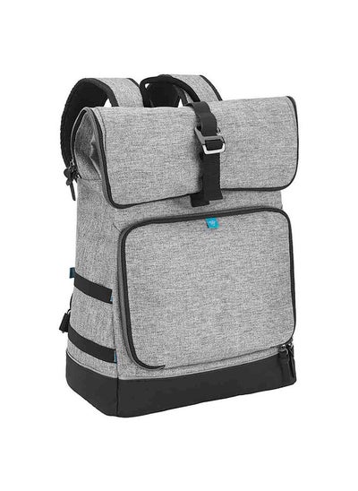 اشتري Sancy Diaper Bag Backpack - Unisex Back Pack With Heavy Duty Roll Top Closure, Large Insulated Compartment, Changing Pad And Accessories, Smokey في الامارات