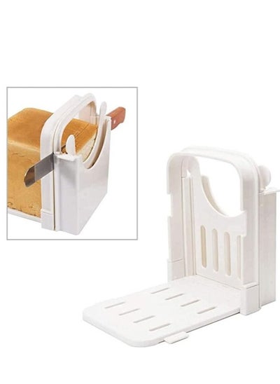 اشتري Bread Slicer Table Bread Adjustable Bread Roast Loaf Slicer Cutter Folding Bread Toast Slicer Bagel Loaf Slicer Sandwich Maker Toast Slicing Machine with 5 Slice Thicknesses في الامارات