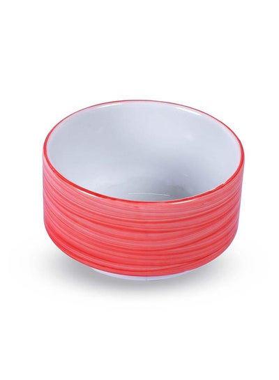 Buy Bowl Rim 10Cm Porciline Red Brushed in Egypt