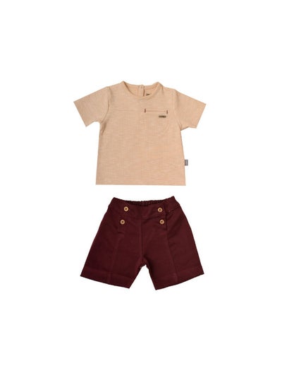 Buy High Quality Cotton Blend and comfy Baby Pajama Set " T-Shirt + Printed Short " in Egypt