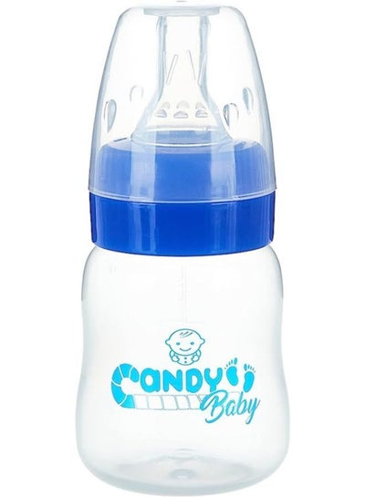 Buy Candy Baby Plastic Feeding Bottle For Boys-Blue-90ml in Egypt