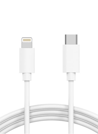 Buy USB To Lightning Cable Data Sync And Charging Cable For Apple iPhone 1 Meter in UAE