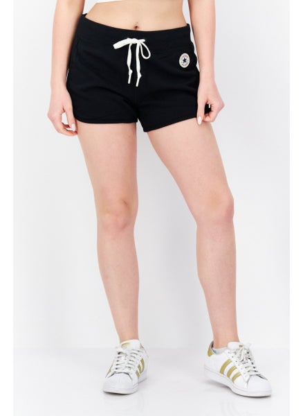 اشتري Women Sportswear Fit Brand Logo Trainings Shorts, Black في الامارات