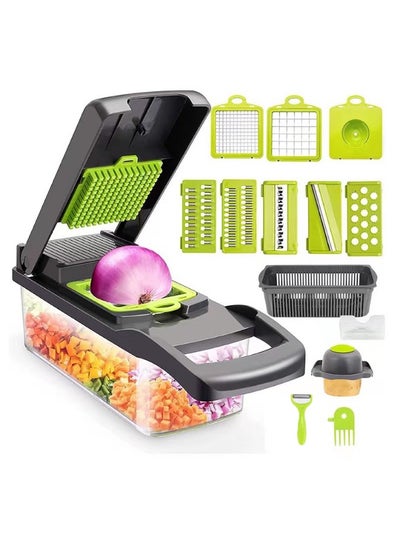 Buy Vegetable Slicer, All-in-One Kitchen Vegetable & Fruit Splitter, Vegetable Cutter/Grater/, for Potatoes, Carrots, Cucumbers, Apples in Saudi Arabia