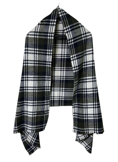 Buy Plaid Check/Carreau/Stripe Pattern Winter Scarf/Shawl/Wrap/Keffiyeh/Headscarf/Blanket For Men & Women - XLarge Size 75x200cm - P03 Navy Blue in Egypt