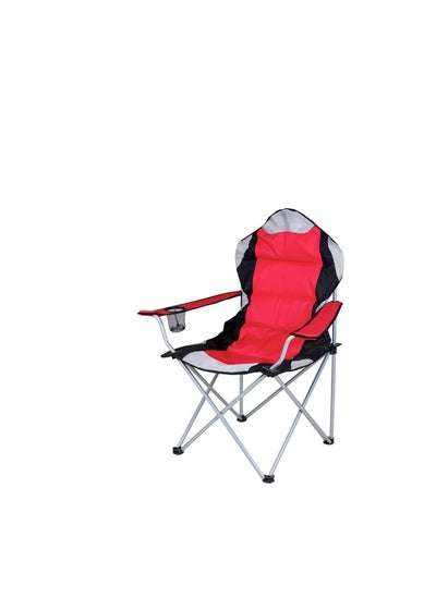 Buy VIO® Large Outdoor Chair Padded High Back Durable Foldable Beach Chair with Bag Cup Holder for Outdoor Pool Picnic Camping Travel Fishing Lawn Supports Up to 140 KG 300 LBS in UAE