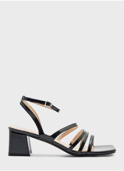 Buy Mult Strap Low Block Heel Sandal in UAE