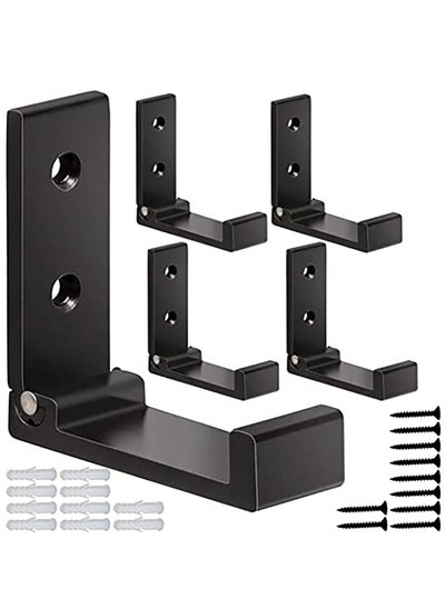 Buy 5 Pcs Folding Coat Hooks, Wall Hooks for Hanging Coat Towel Hooks Hardware Heavy Duty Aluminum Alloy Headphone Holder Hooks No Rust Wall Mounted Bags, Fitness Equipment in Saudi Arabia