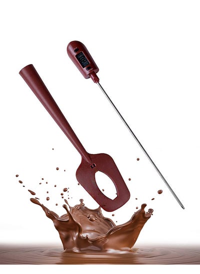 اشتري Silicon Candy Thermometer Digital Spatula Thermometer Professional Durable Deep Frying Instant Read Temperature Reader and Stirrer for Kitchen Cooking, Baking BBQ, Candy, Chocolate, Sauce في السعودية