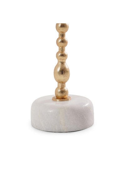 Buy Gadgy Accent Table Marble - Gold And White in UAE