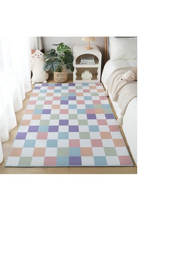 اشتري Playland Ben Checkerboard Print Flannel Rug 160 x 110 cm في الامارات