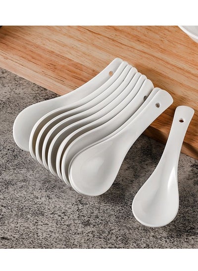 Buy Ceramic Household Small Spoon 13.7*4.3CM 10PCS in UAE