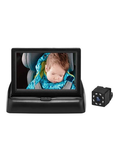 اشتري Foldable Free Adjustable 4.3'' 1080P HD Baby Car Camera With Night Vision Function, Full Crystal-Clear View For Back Seat Rear Facing في السعودية