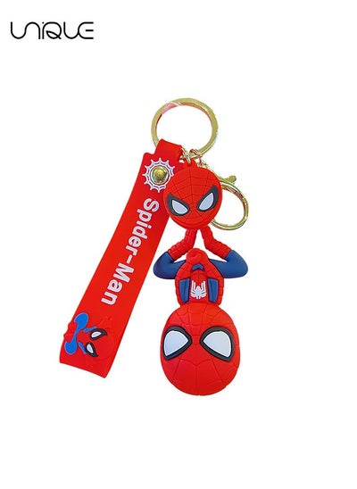 اشتري Cartoon Marvel Keychain -Keychain Gift for Boys, Cartoon Keychains Accessories Keyring Key Purse Backpack Car Charms - Spider-Man - Red في الامارات