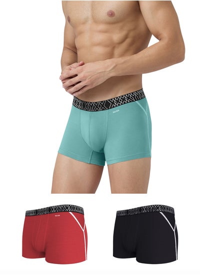 Buy Pack of 3 Sprint Super Combed Cotton Trunk Underwear For Mens in UAE