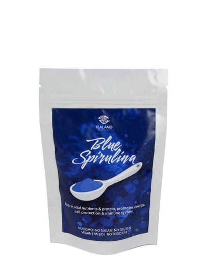 Buy Blue Spirulina Powder Rich in Nutrients Protein  Sugar Free Stress Relieving Immune Support Vegan 50g in UAE