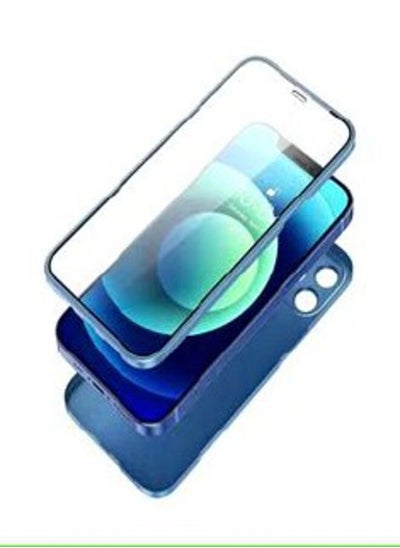 Buy 360 degree cover and screen for iPhone 12 Pro - blue in Egypt