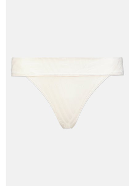 اشتري Women Textured Bikini Bottom, Ivory في الامارات