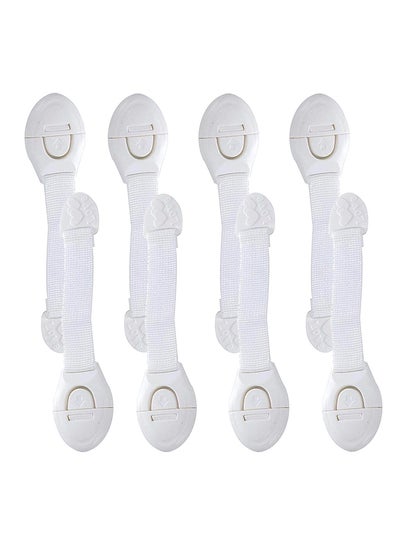 Buy 2724 6019 04380 Kid'S Safety Locks For Drawer/Door/Cabinet (8 Pieces White) in Egypt