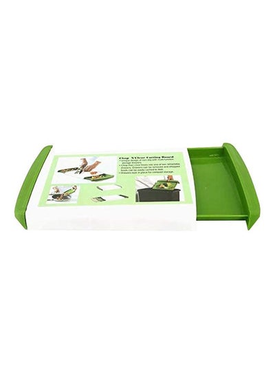 Buy Plastic Cutting Board With Removable Drawers White/Green 10.8x5.8x0.8inch in Saudi Arabia