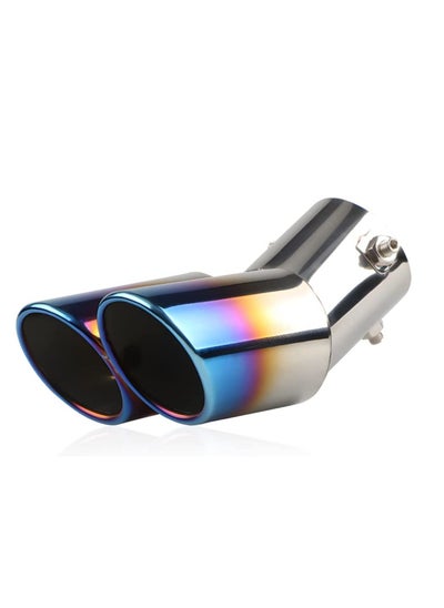 Buy Dual Exhaust Tip Polished Stainless Steel Weld-on Exhaust Tailpipe Vacuum Plating 2.5 Inch Inlet 3.5 Inch Outlet Auto Accessories for Car Pickup Trucks in Saudi Arabia