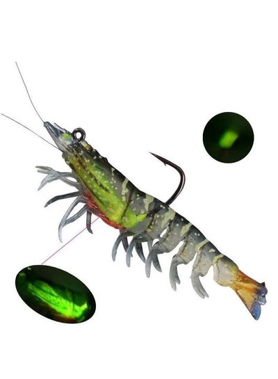 Soft Luminous Shrimp Lure Fishing Bait With Hooks Beads Fishing