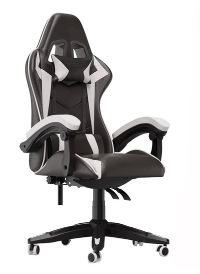 Buy SBF Gaming Chair Office Chair, Reclining High Back PU Leather Desk Chair with Headrest and Lumbar Support, Adjustable Swivel Video Game Chair, Ergonomic Racing Computer Gaming Chair in UAE