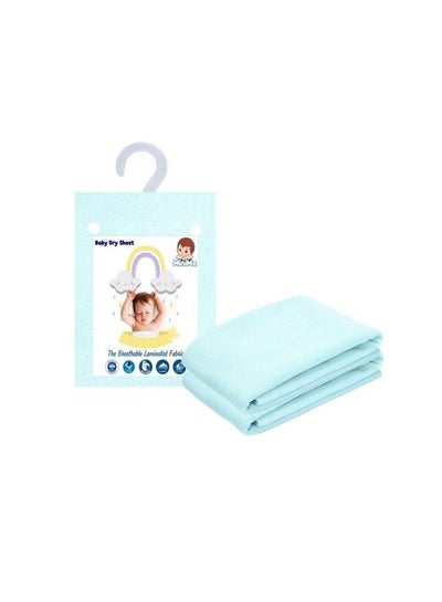 Buy Baby Quick Dry Sheets For Baby Pack Of 2 Medium 100 X 70 Cm ; 100% Waterproof Antidust Mattress & Bed Protector Firozi Blue in UAE