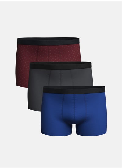 Buy Standard Fit Cotton Flexible Men's Boxer 3-Piece in Egypt