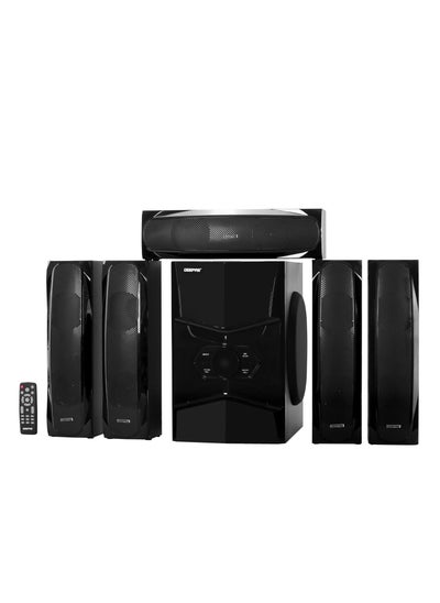 اشتري 5.1 Channel Multimedia Speaker System with Remote Control- GMS8578| FM Radio, Bluetooth, USB Input, SD Card Reader, Karaoke Function| LED Display, 50000W PMPO Speaker Unit في السعودية