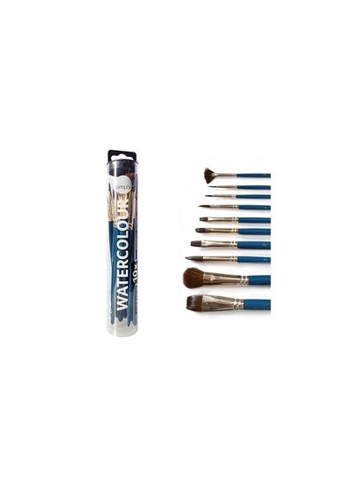 Buy Daler Rowney Simply Watercolour Brush Set | Synthetic Hair | 10 Pieces in Tube in UAE