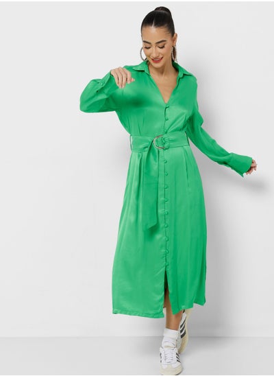 Buy Urban Minx Belted Shirt Dress in UAE