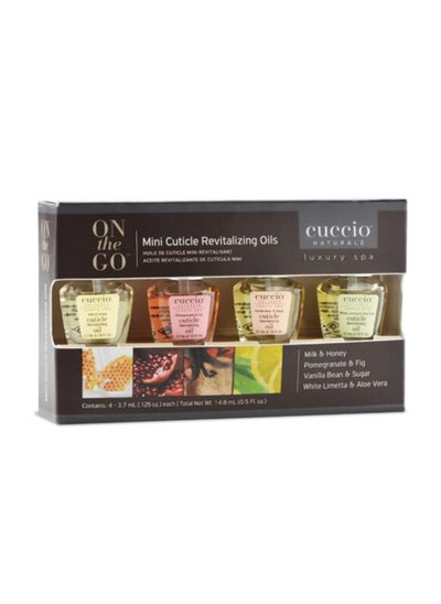 Buy Cuccio Natural Mini Cuticle Revitalizing Oils Set For Women 4 x3.7 ml in Saudi Arabia