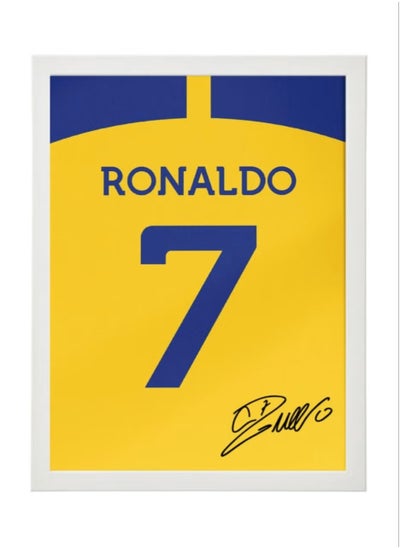 اشتري Cristiano Ronaldo Autographed Jersey - Framed Poster 30x40cm - CR7 -Football Memorabilia, Soccer Collectible, Gift for Fans في الامارات