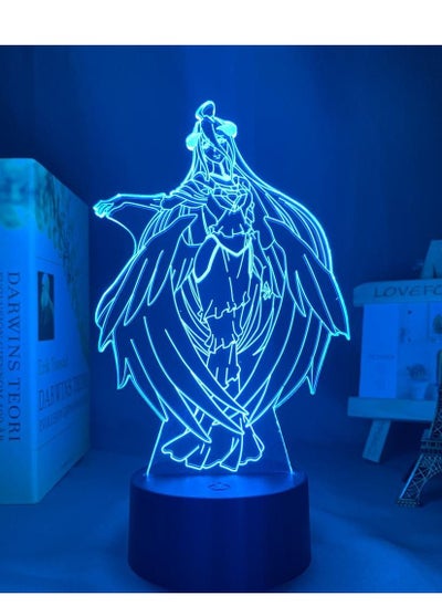 Buy Anime Lamp Genshin Impact Figure Night Light 3D Illusion Game Light for Bedroom Decor LED Light Atmosphere Bedside Kids Remote Control Albedo in UAE