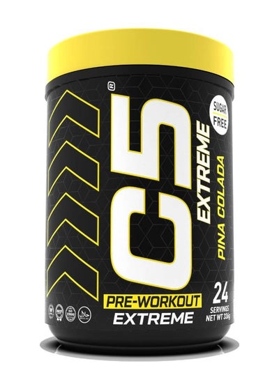 Buy C5 Extreme Pre Workout Powder - 24 Servings, 200mg High Caffeine- Sugar Free-Zero Calories-Beta Alanine-Citrulline Malate, High-Performance PreWorkout Booster Supplement (Jar, Pina Colada) in UAE