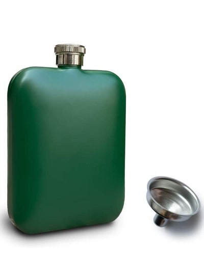 Buy Portable Hip Flask With Funnel 170ml Green in UAE