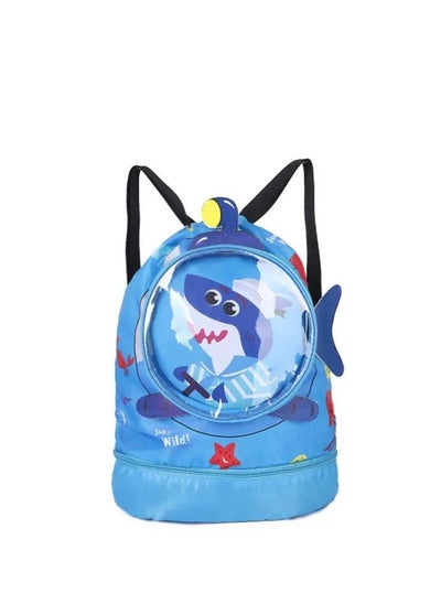 Buy Children's Dry and Wet Separation Swimming Bag Portable Drawstring Backpack Waterproof Gym Sports Pool Beach Gear in Saudi Arabia