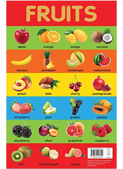 اشتري Fruits Chart - Early Learning Educational Chart For Kids: Perfect For Homeschooling, Kindergarten an في الامارات