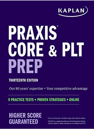 اشتري Praxis Core and Plt Prep: 9 Practice Tests + Proven Strategies + Online في الامارات