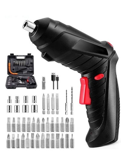 Buy 47-In-1 Rechargeable And Rotatable Cordless Electric Cordless Screwdriver Drill With Built-in LED,Cordless Screwdriver in UAE