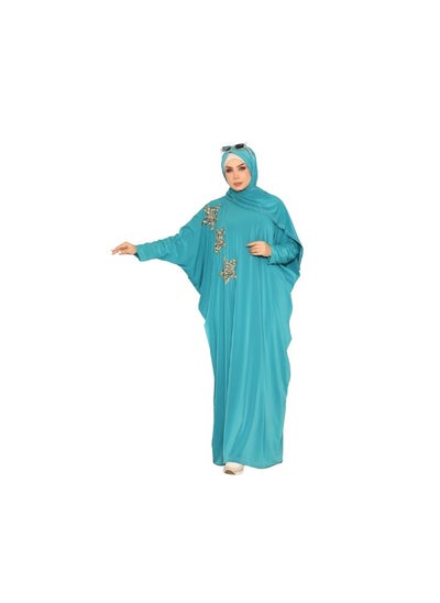 Buy mulhafuh material, leggings, embroidery with beads, one size, fits 130 kilos for women in Egypt