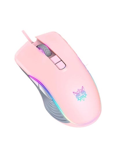 Buy ONIKUMA CW908 Pink Wired Gaming Mouse PC RGB 7 Keys 7200 DPI Adjustable Ergonomic USB Girls gamer mouse For Laptop Home Office in Egypt